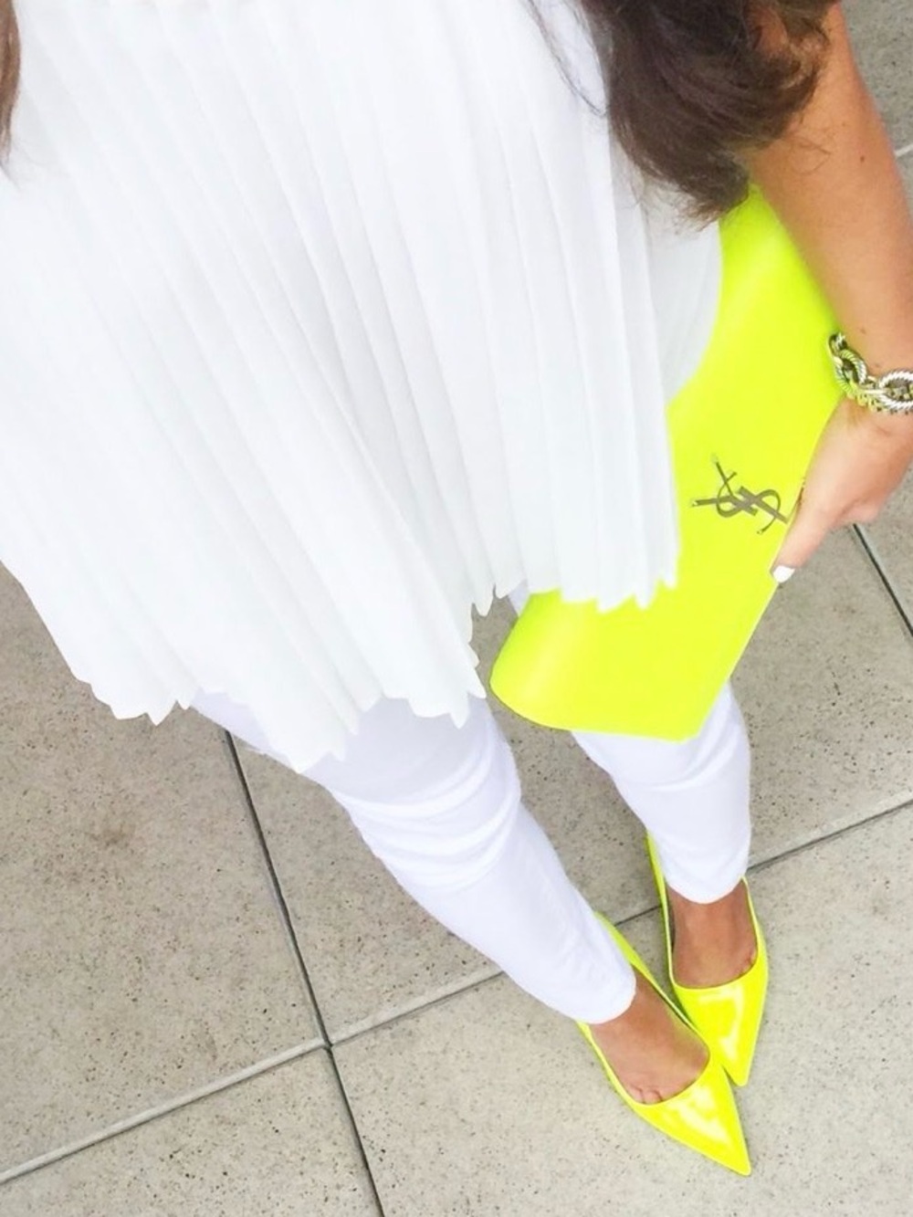ASO BEYONCÉ NWT CHRISTIAN LOUBOUTIN PIGALLE 100mm Patent leather YELLOW NEON 39